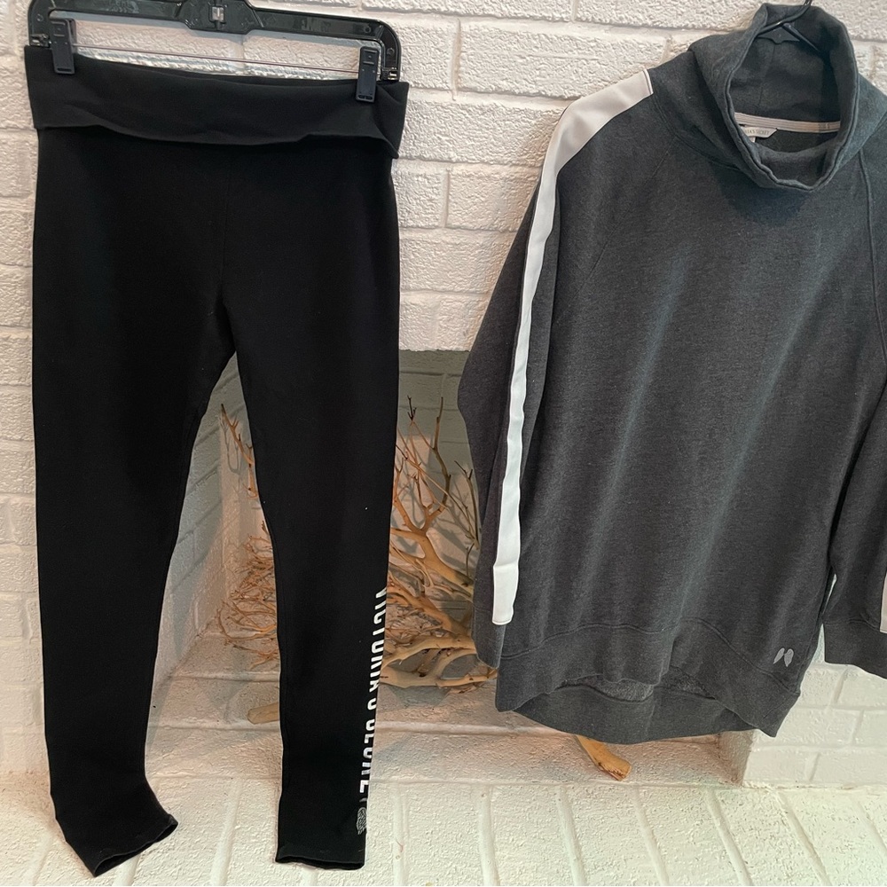 Victoria secret bundle. Leggings and pull-over sweatshirt.